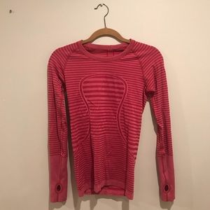 LuluLemon pink long sleeve top
